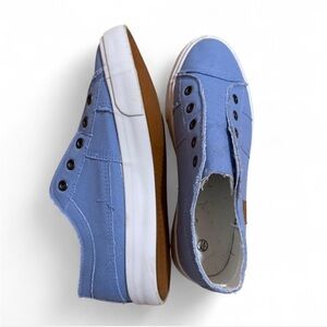 Blue Canvas Slip-ons
